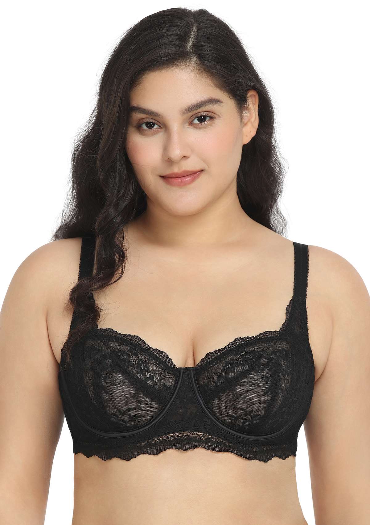 I Do Floral Lace Unlined Balconette Bra