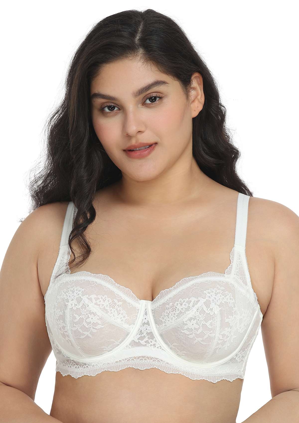 I Do Floral Lace Unlined Balconette Bra