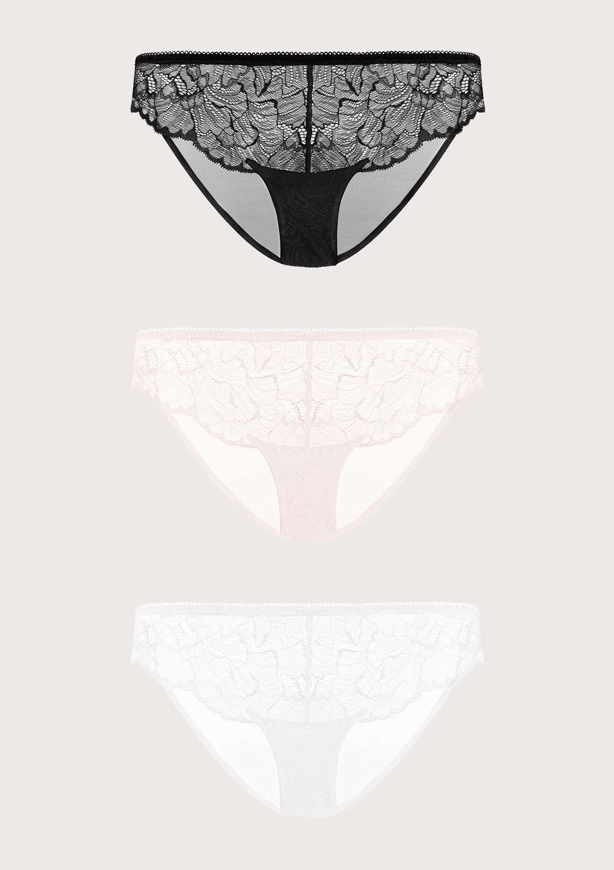 HSIA Blossom Lace Bikini Underwears 3 Pack