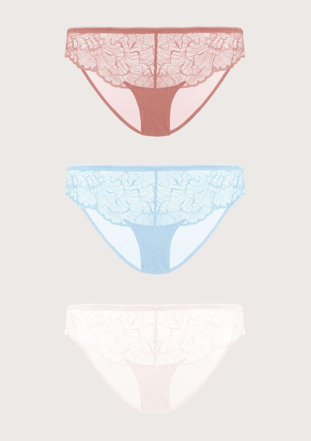 HSIA Blossom Lace Bikini Underwears 3 Pack