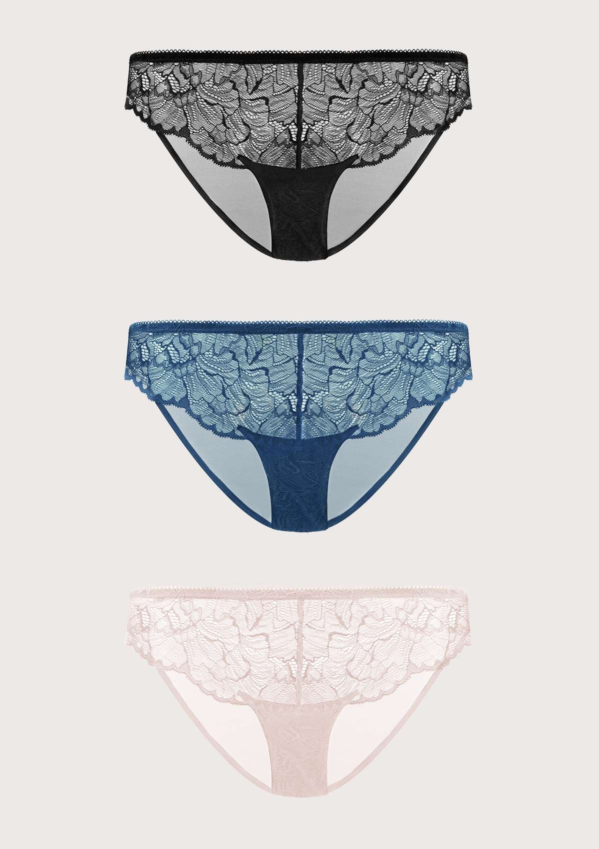 HSIA Blossom Lace Bikini Underwears 3 Pack