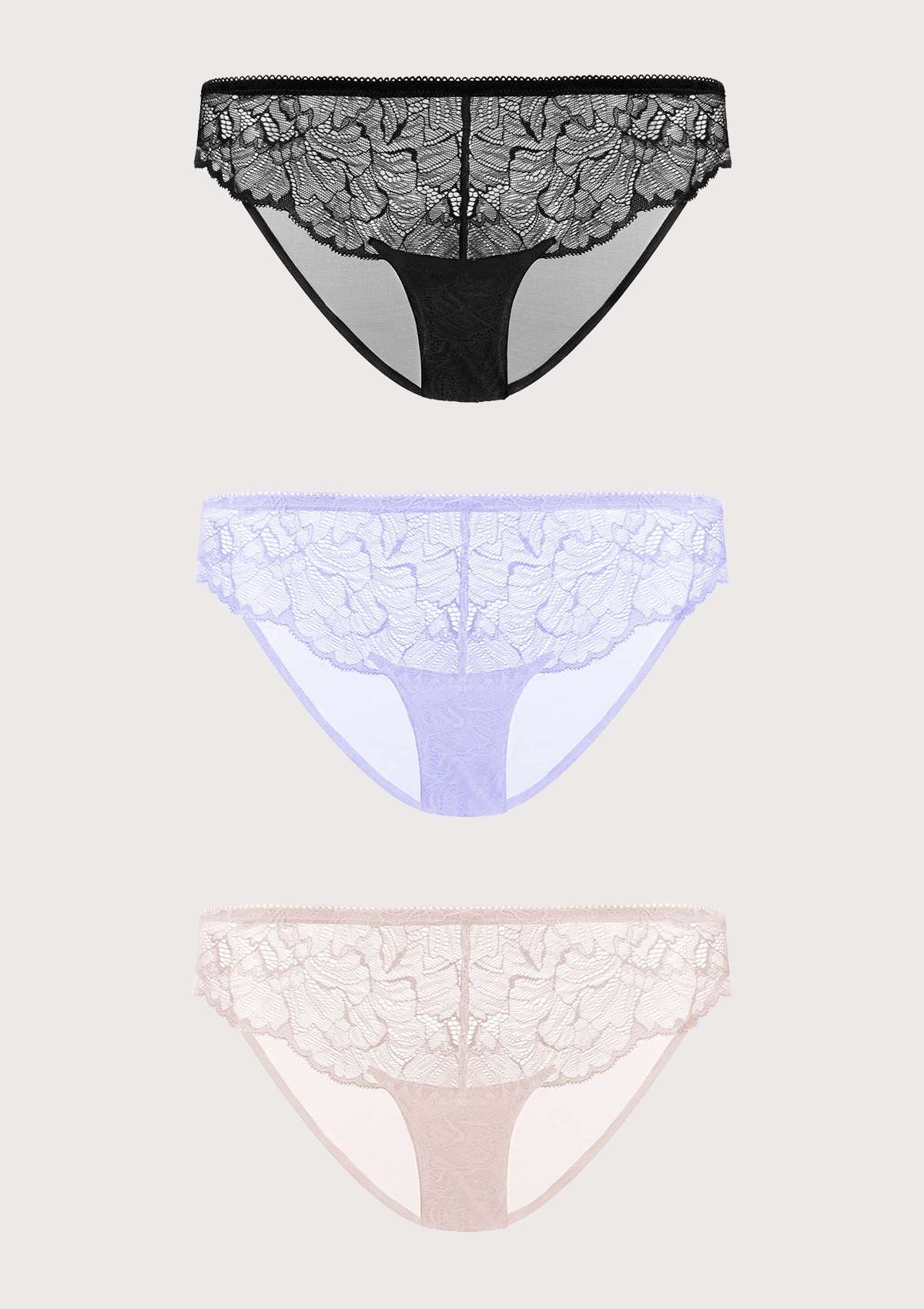 HSIA Blossom Lace Bikini Underwears 3 Pack