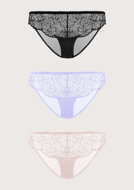 HSIA Blossom Lace Bikini Underwears 3 Pack