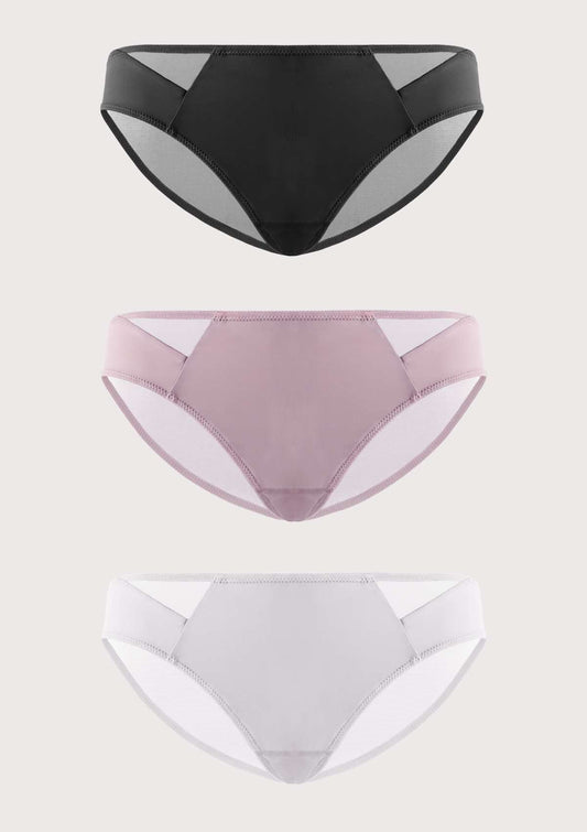 HSIA Geometric Breathable Bikini Panties 3 Pack