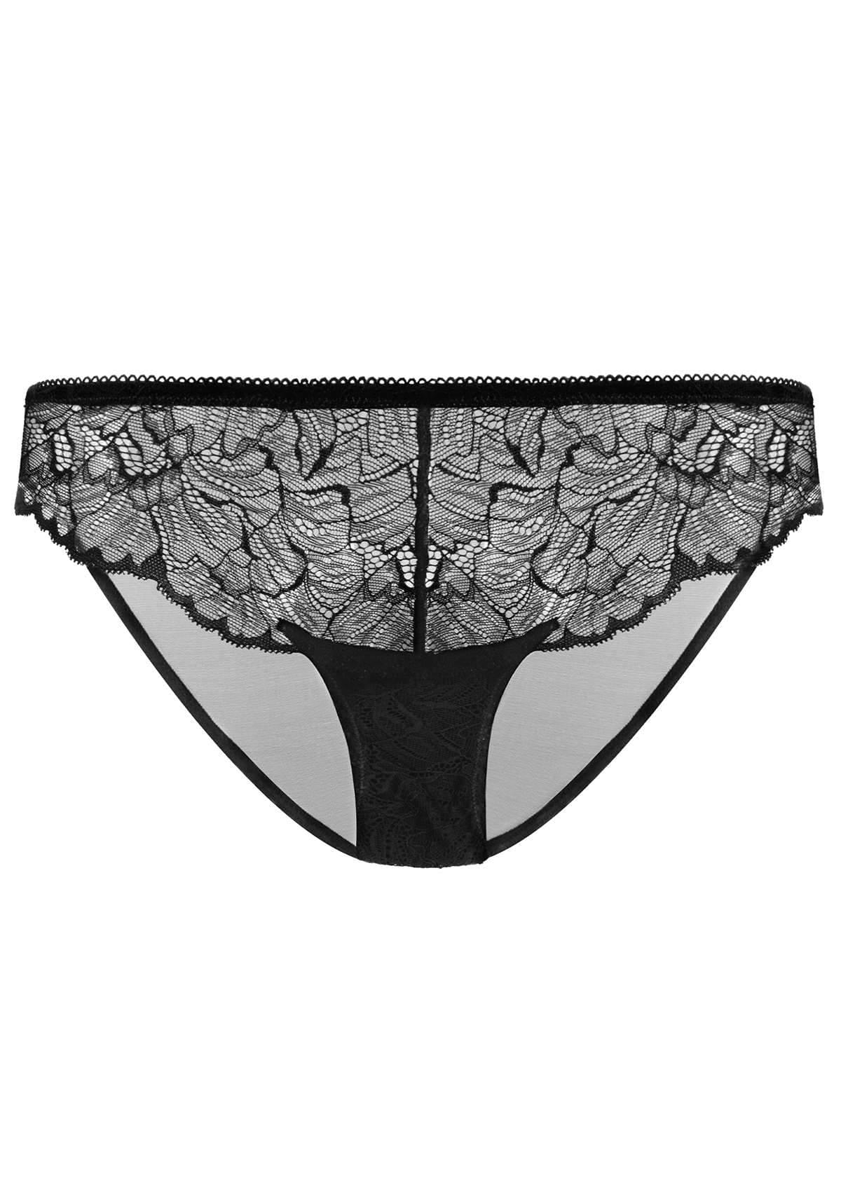 HSIA Blossom Lace Black Bikini Underwear