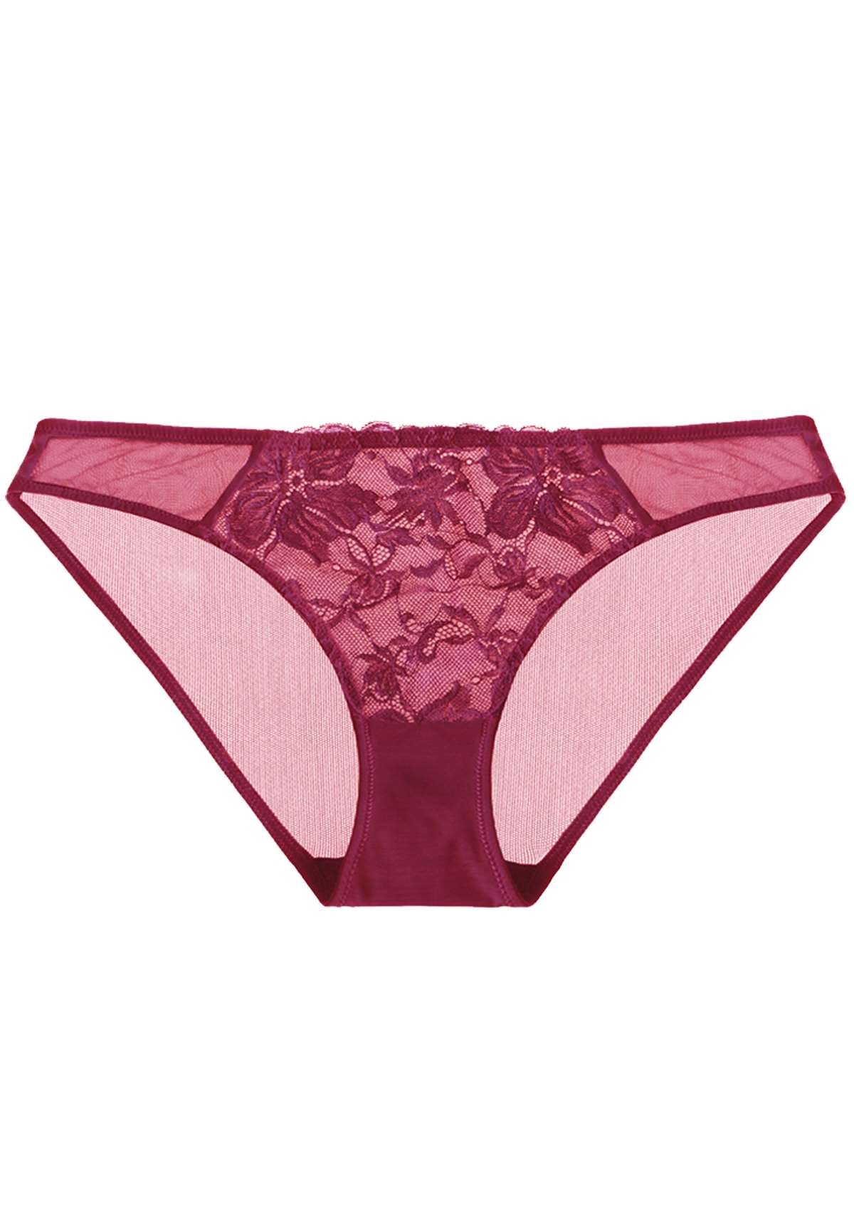 Pretty In Petals Red Lace Bikini Underwear