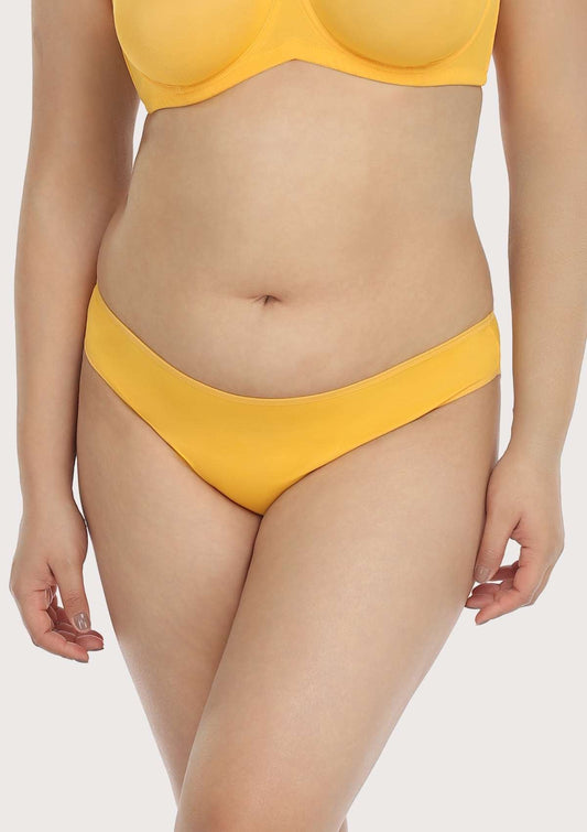 Billie Smooth Yellow Sheer Mesh Bikini Underwear