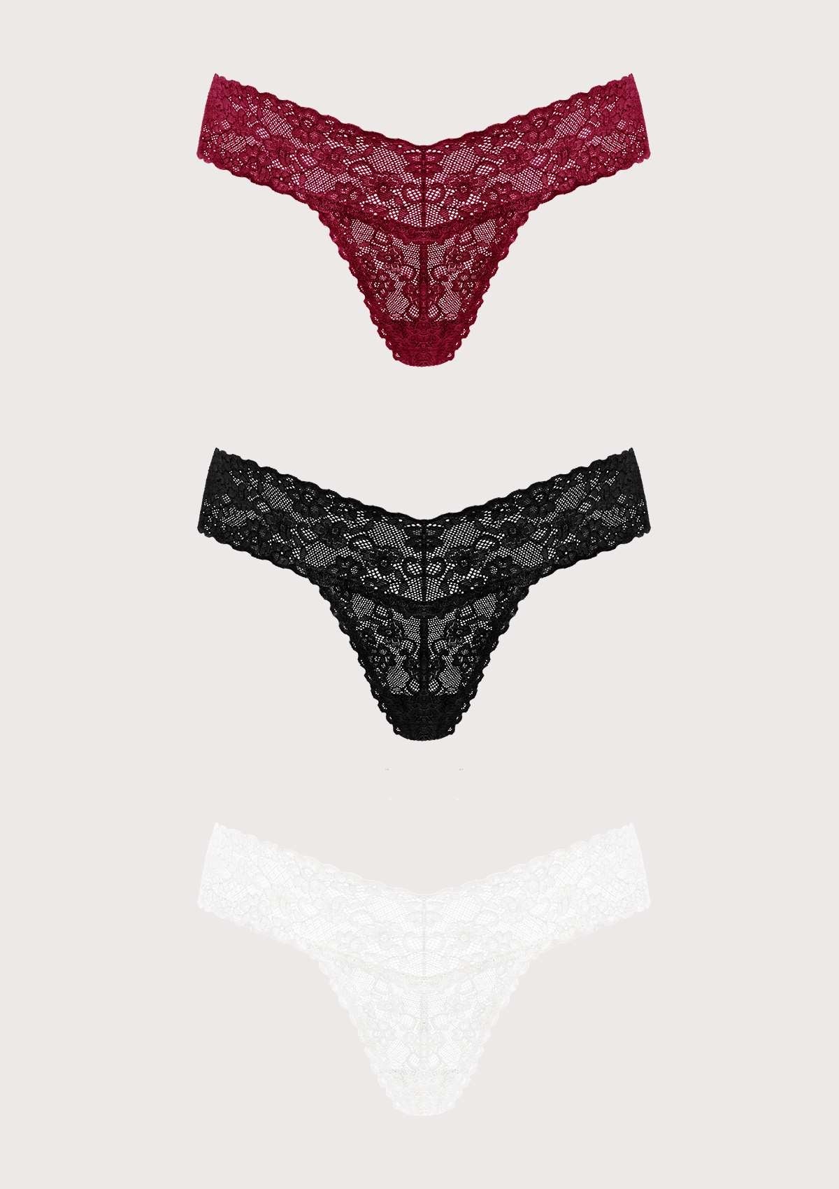 HSIA Soft Sexy Lace Cheeky Thong Underwear