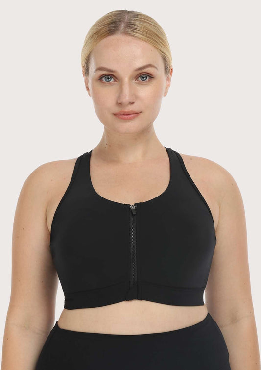 HSIA Front Zip Medium-Impact Sports Bra