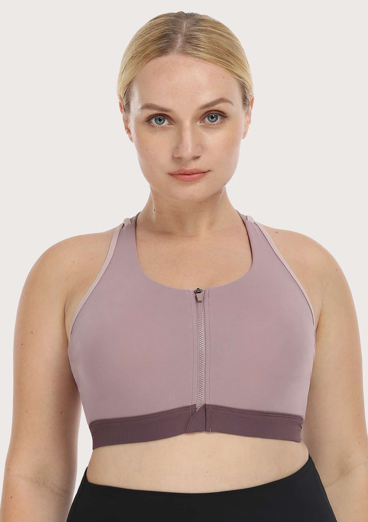 HSIA Front Zip Medium-Impact Sports Bra