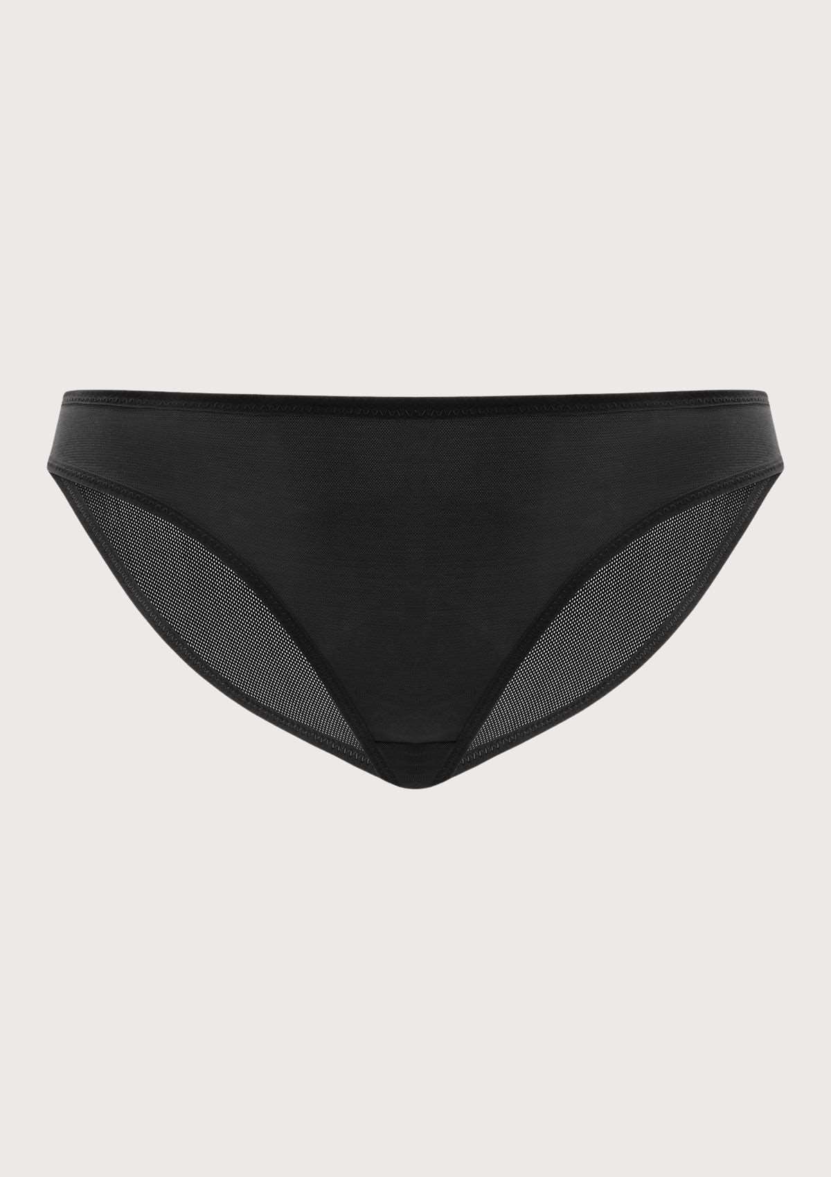 Billie Smooth Black Sheer Mesh Bikini Underwear