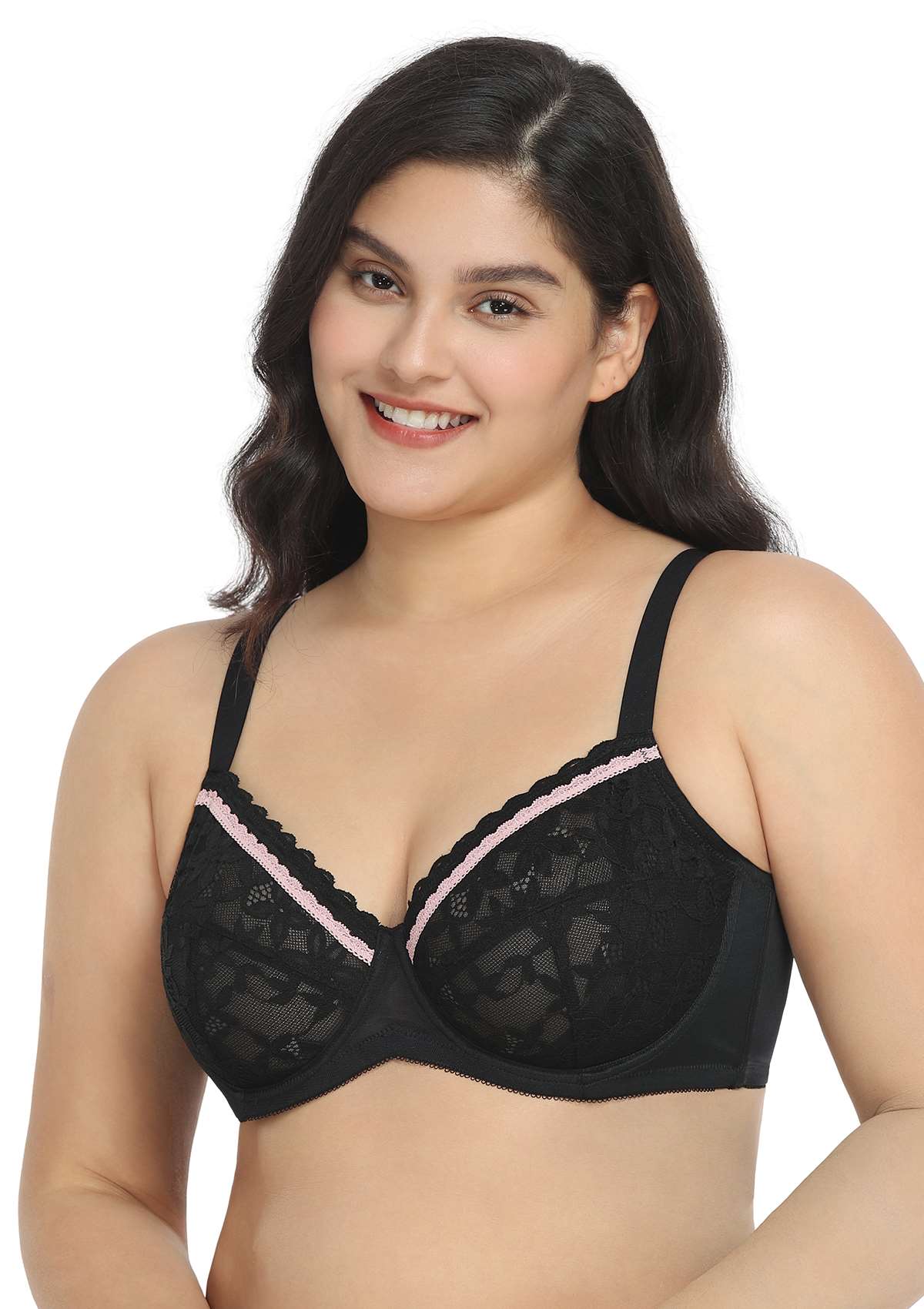 Jessamine Contrast Color Lace Underwire Bra