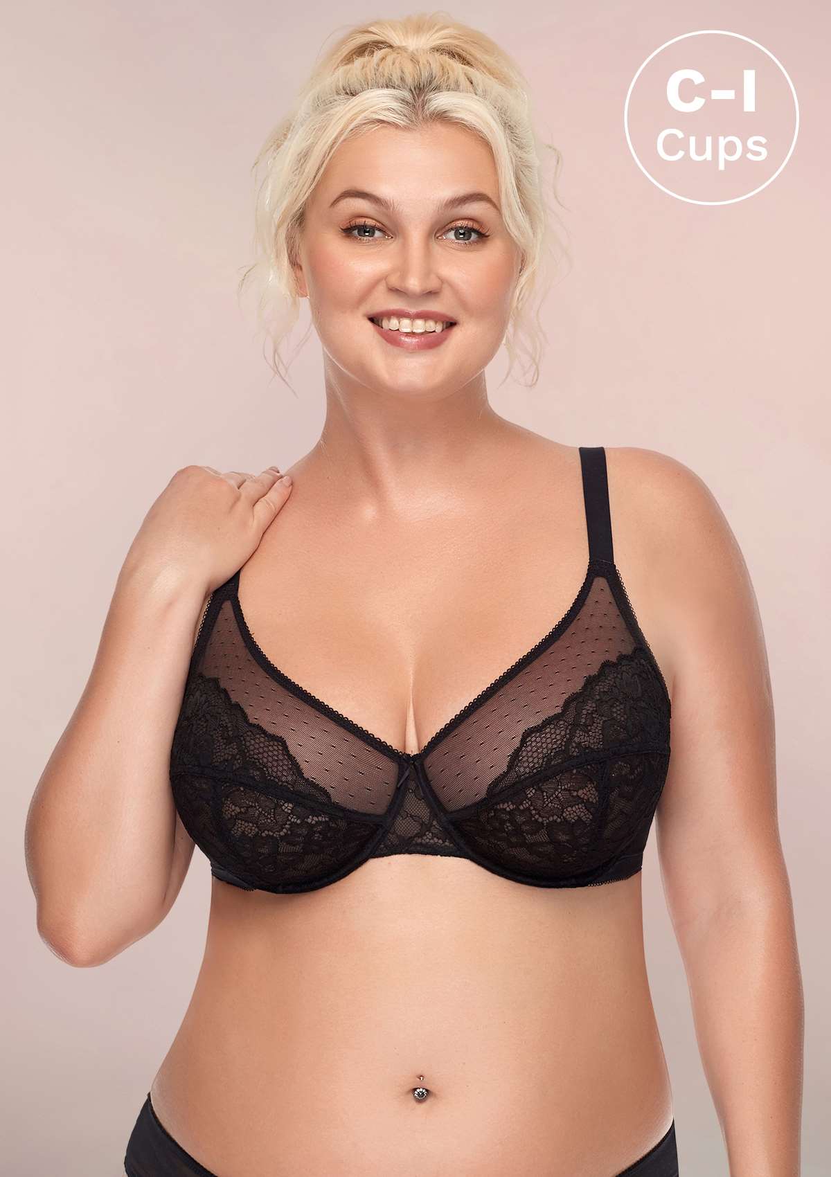 Enchante Black Lace Underwire Bra