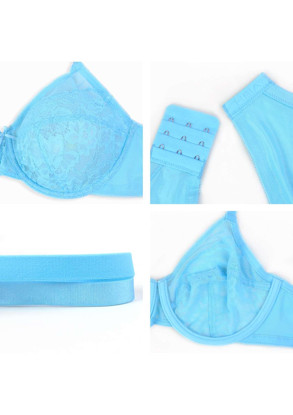 Enchante Capri Blue Lace Underwire Bra