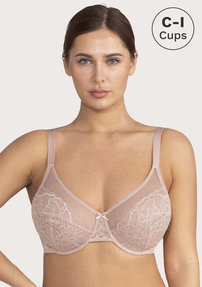 Enchante Pink Lace Underwire Bra