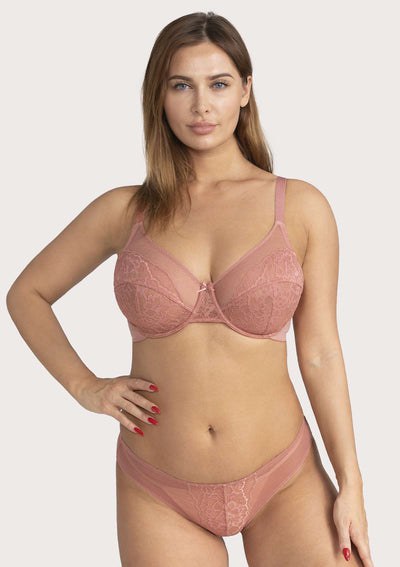 Enchante Pink Lace Underwire Bra