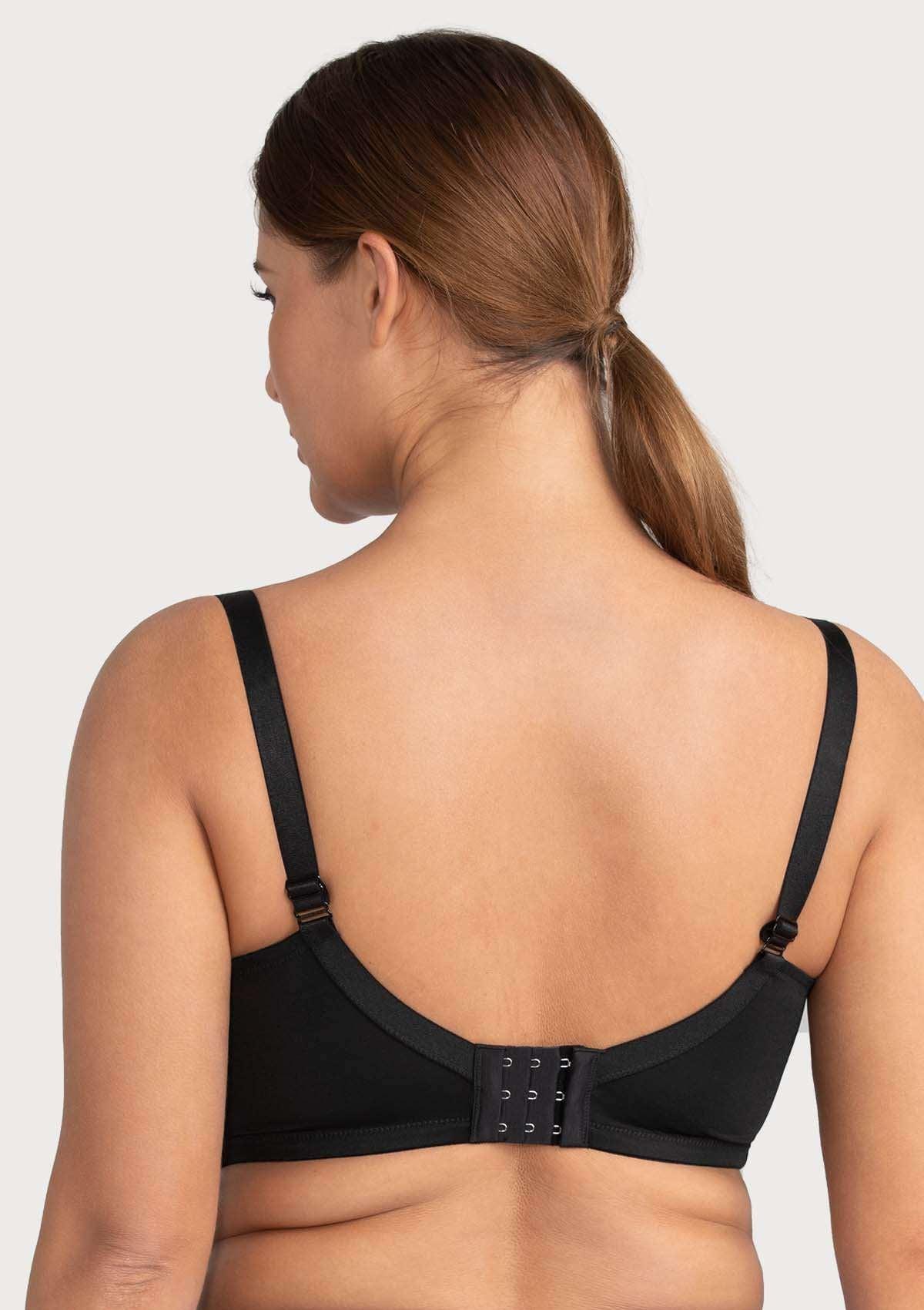 Begonia Black Vertical Lace Minimizer Bra