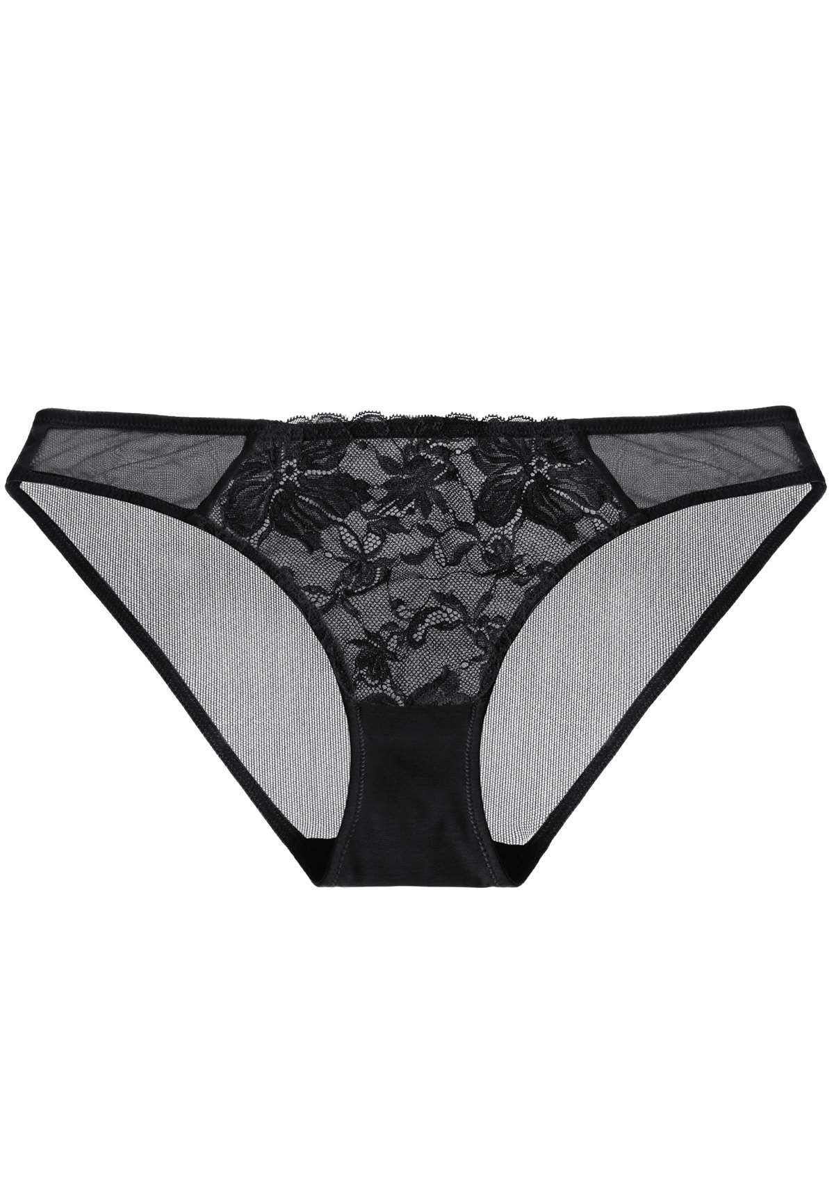 HSIA Breathable Sexy Lace Black Bikini Underwear