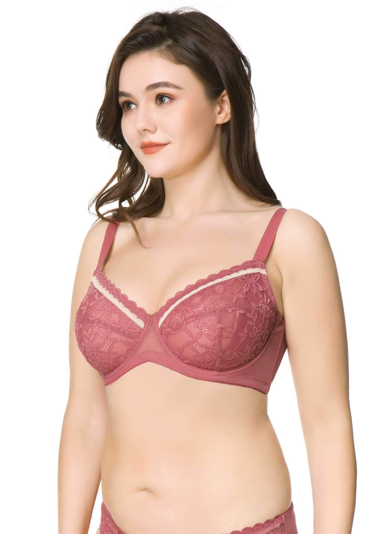 Jessamine Contrast Color Lace Underwire Bra