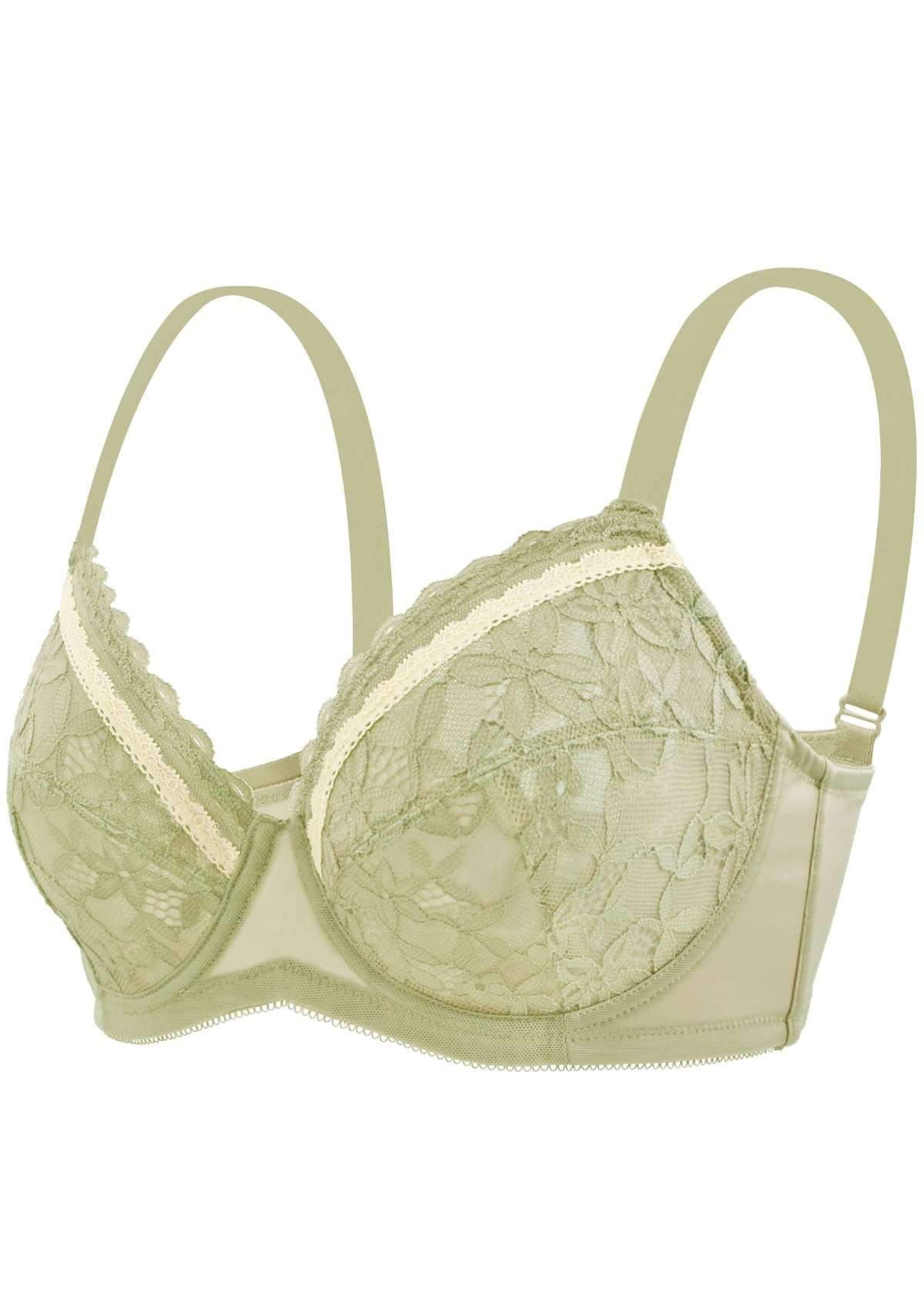 Jessamine Contrast Color Lace Underwire Bra Bundle