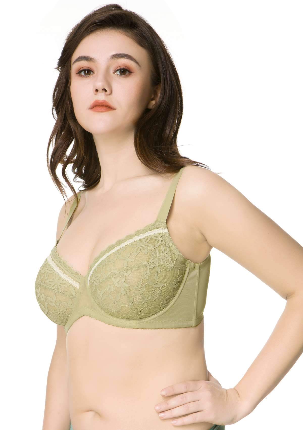 Jessamine Contrast Color Lace Underwire Bra