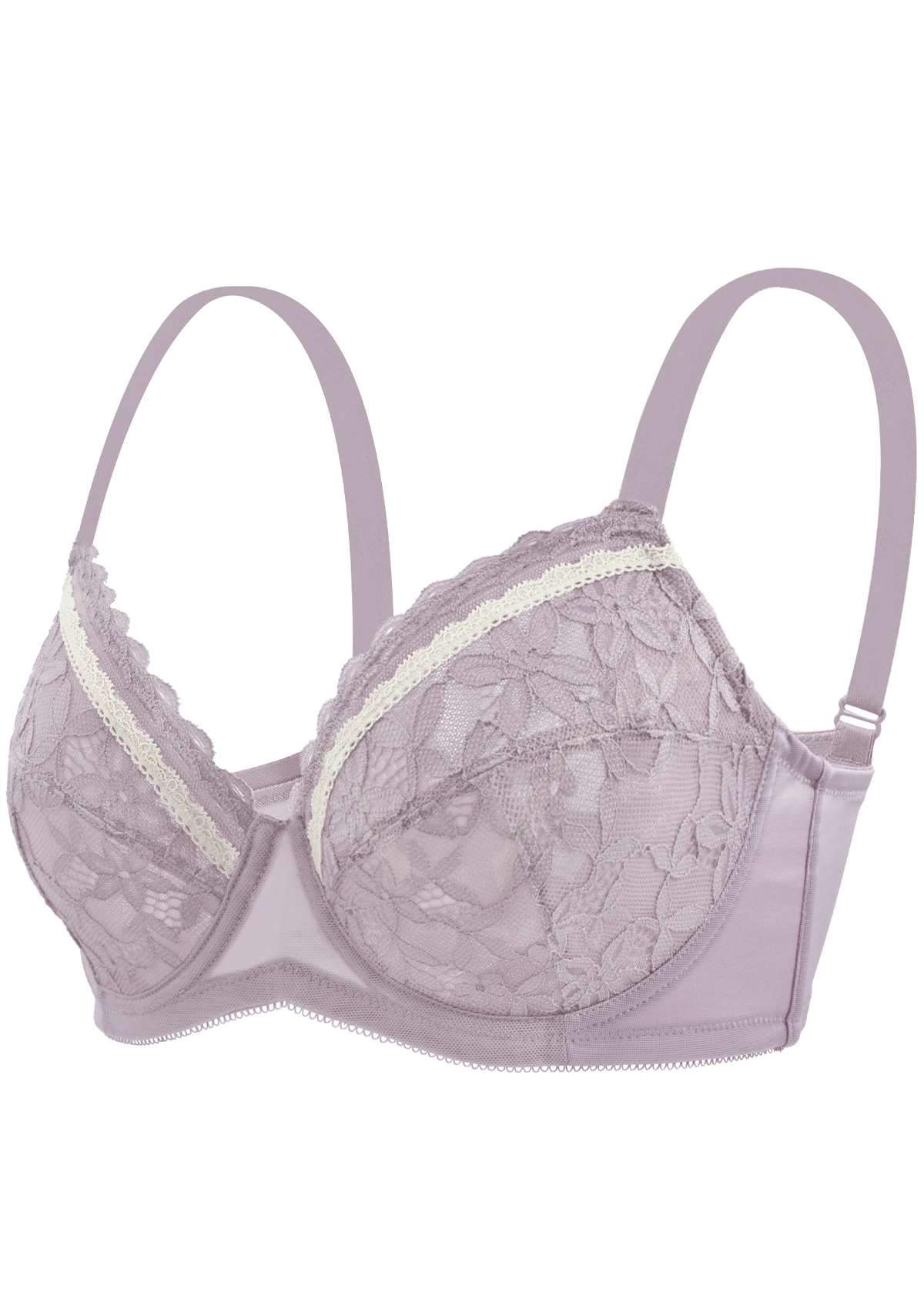 Jessamine Contrast Color Lace Underwire Bra Bundle