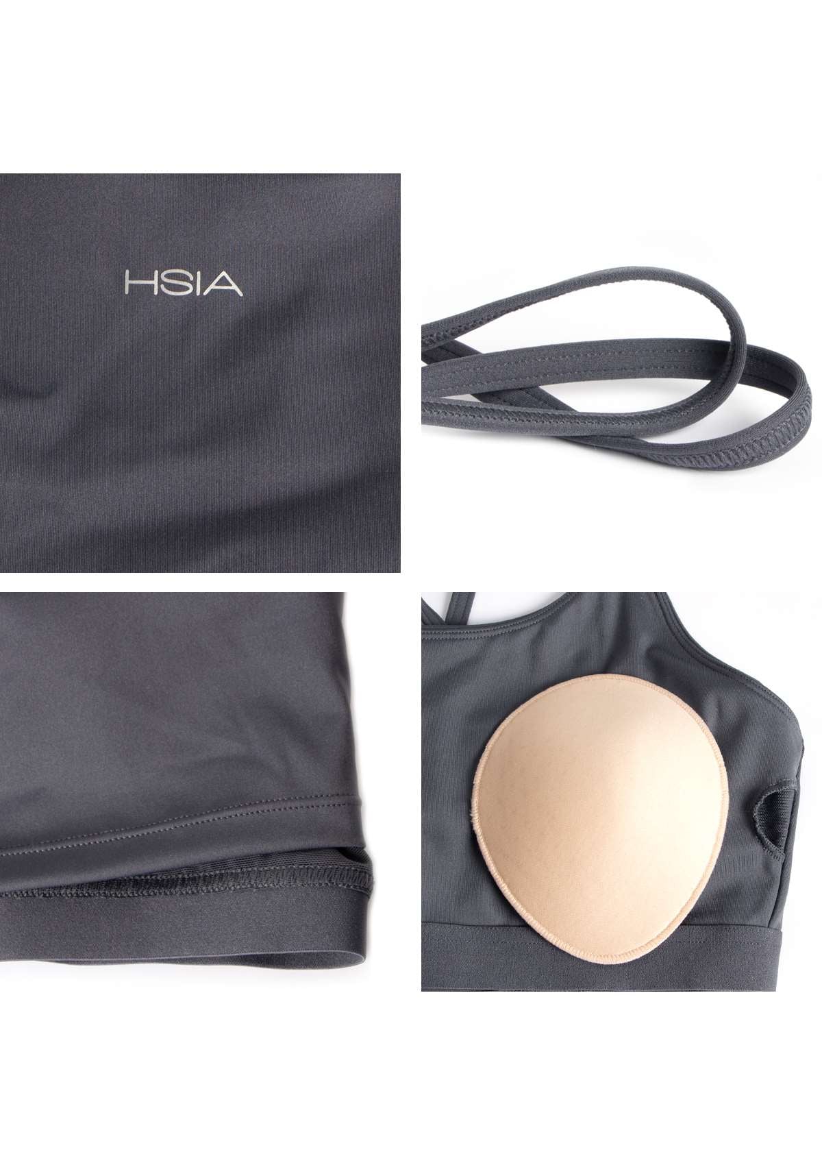 HSIA Wireless Low-Impact Crisscross Padded Sports Singlet Sports Bra