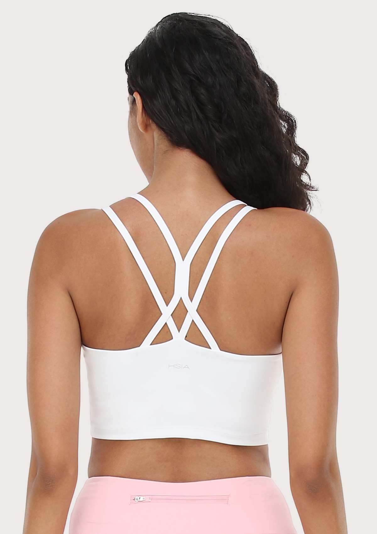 HSIA Wireless Low-Impact Crisscross Padded Sports Singlet Sports Bra