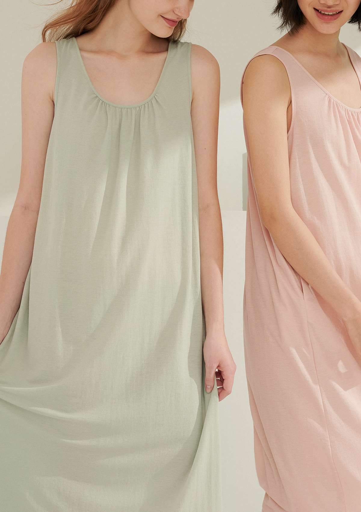 HSIA Sleeveless Sleepdress with U-Shape Neckline