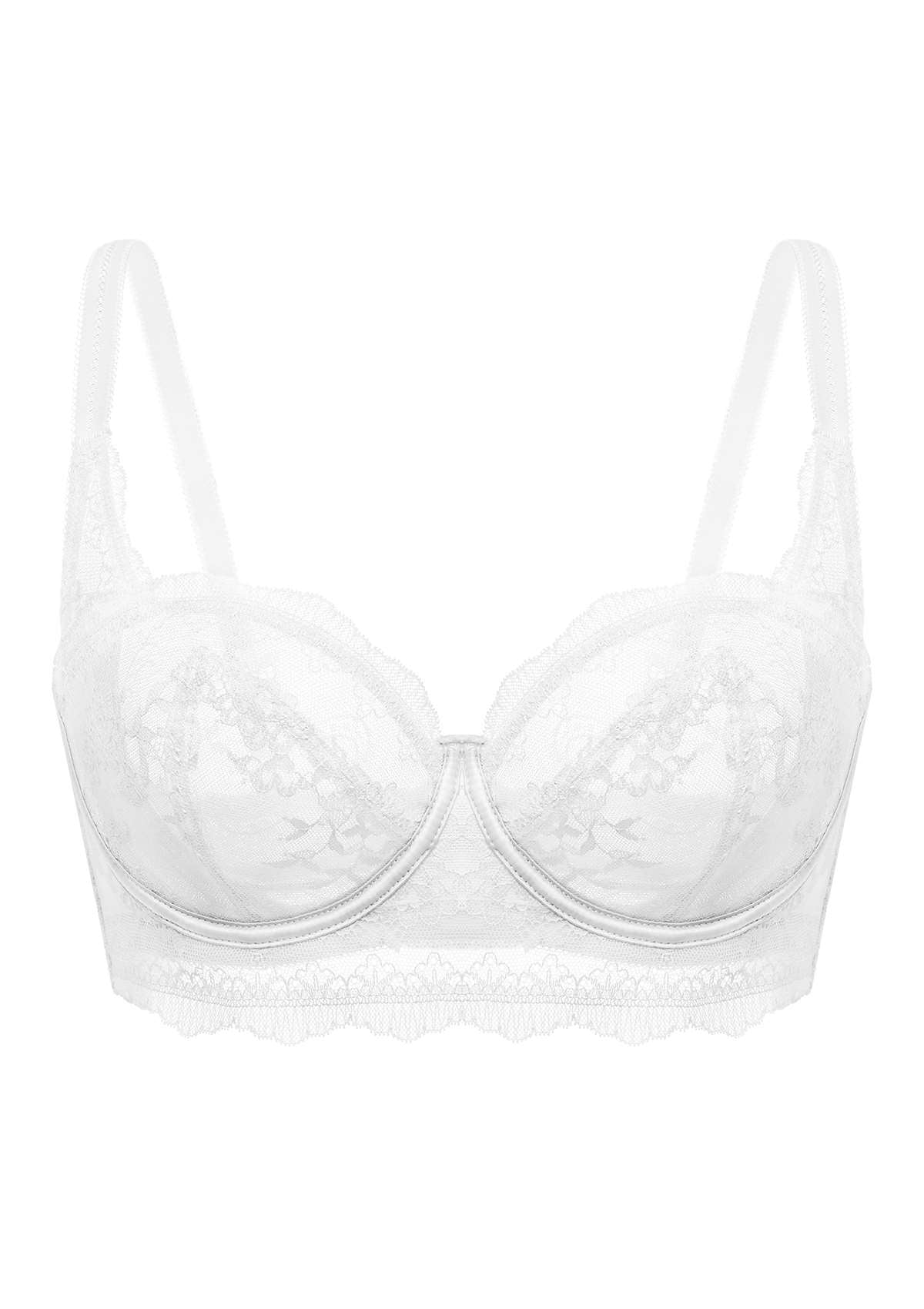 I Do Floral Lace Unlined Balconette Bra