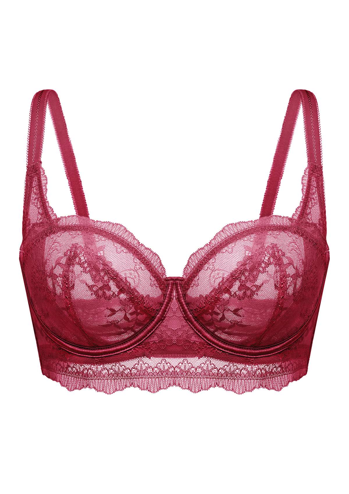 I Do Floral Lace Unlined Balconette Bra