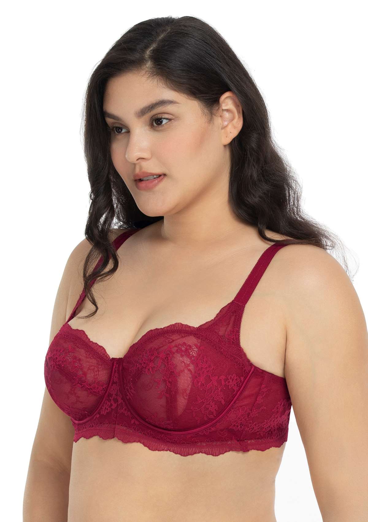 I Do Floral Lace Unlined Balconette Bra