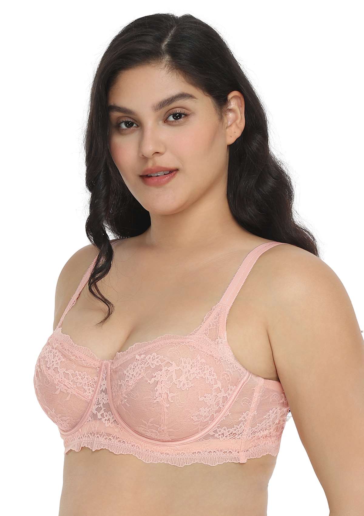 I Do Floral Lace Unlined Balconette Bra