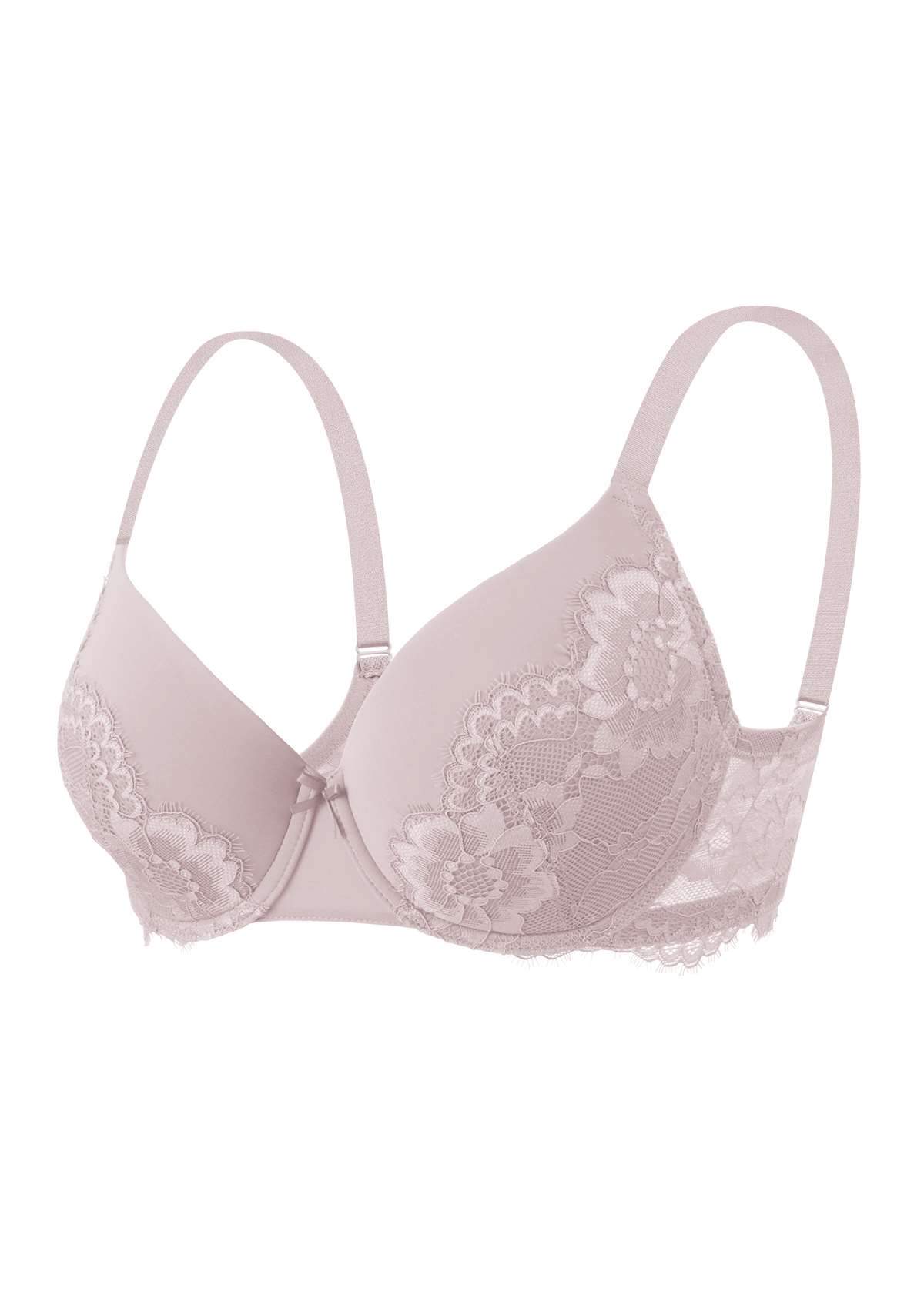 Lovelush Flower Trim Padded Underwire Bra