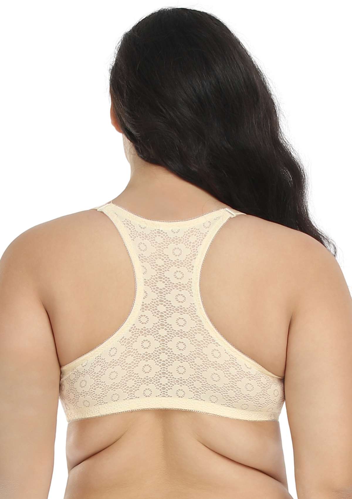 Serena Front-Close Lace-Back Racerback Underwire Bra