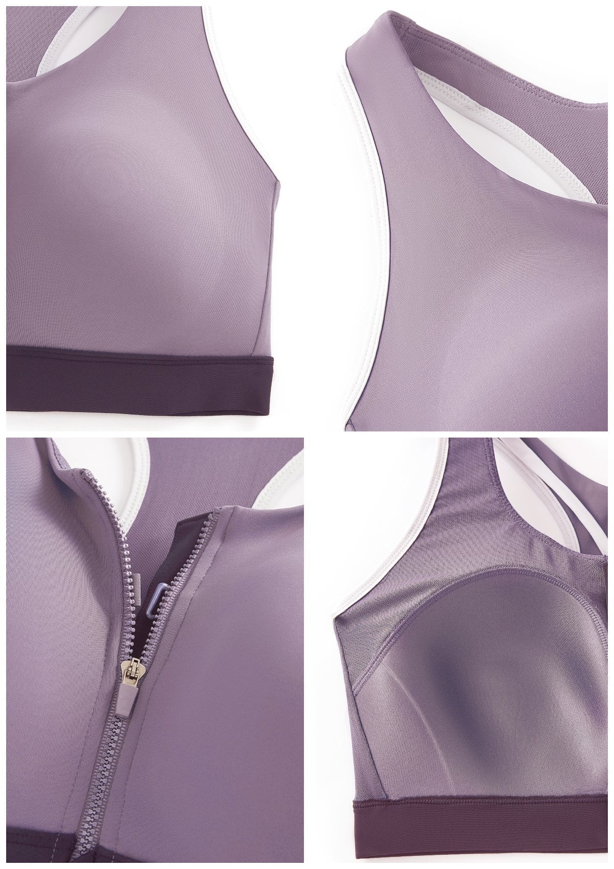 HSIA Front Zip Medium-Impact Sports Bra