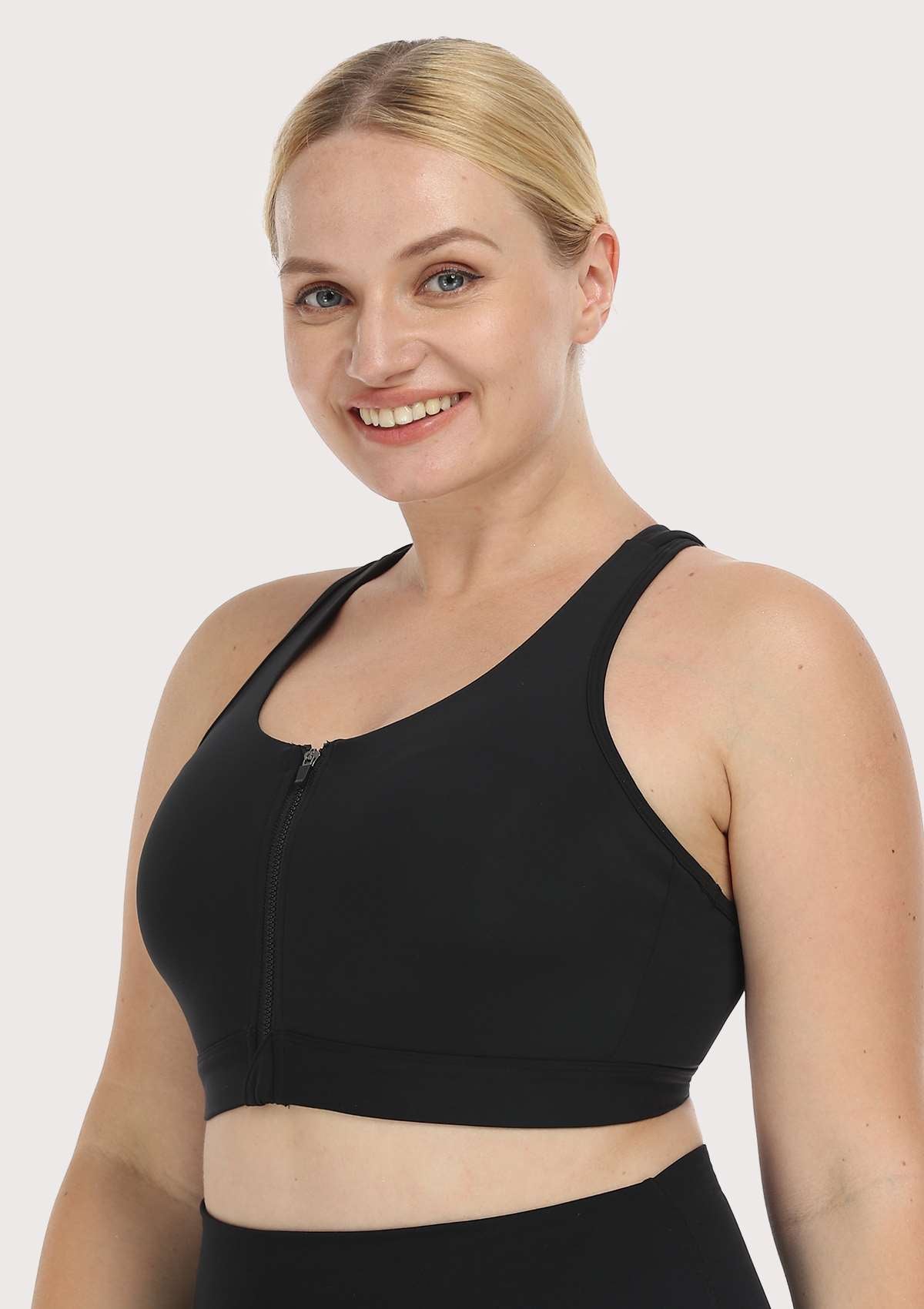 HSIA Front Zip Medium-Impact Sports Bra