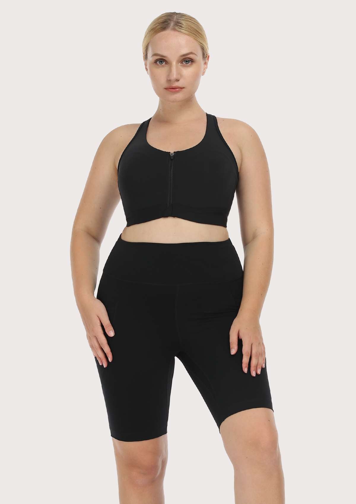 HSIA Front Zip Medium-Impact Sports Bra