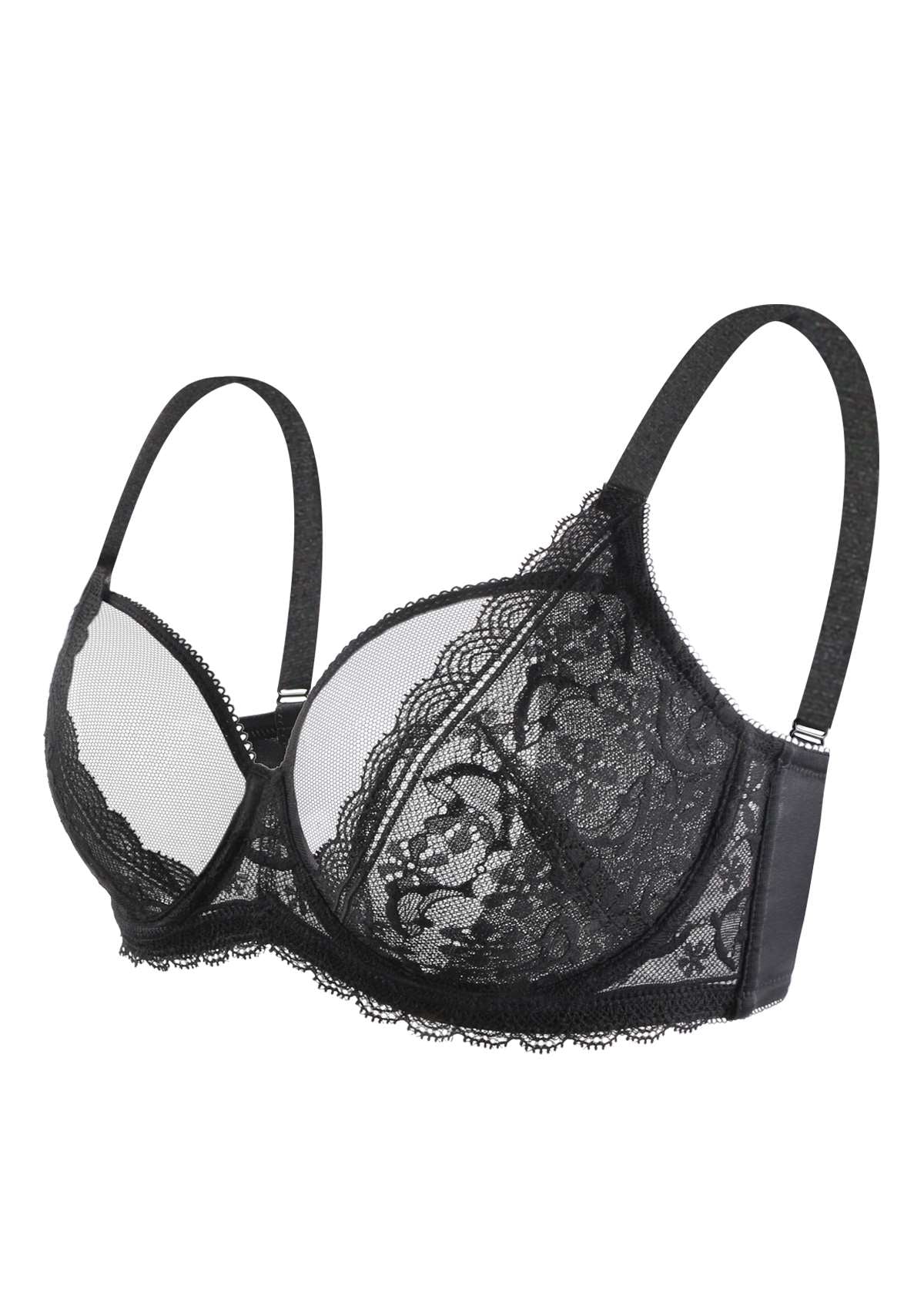 HSIA Lace Dolphin Black Underwire Bra Set