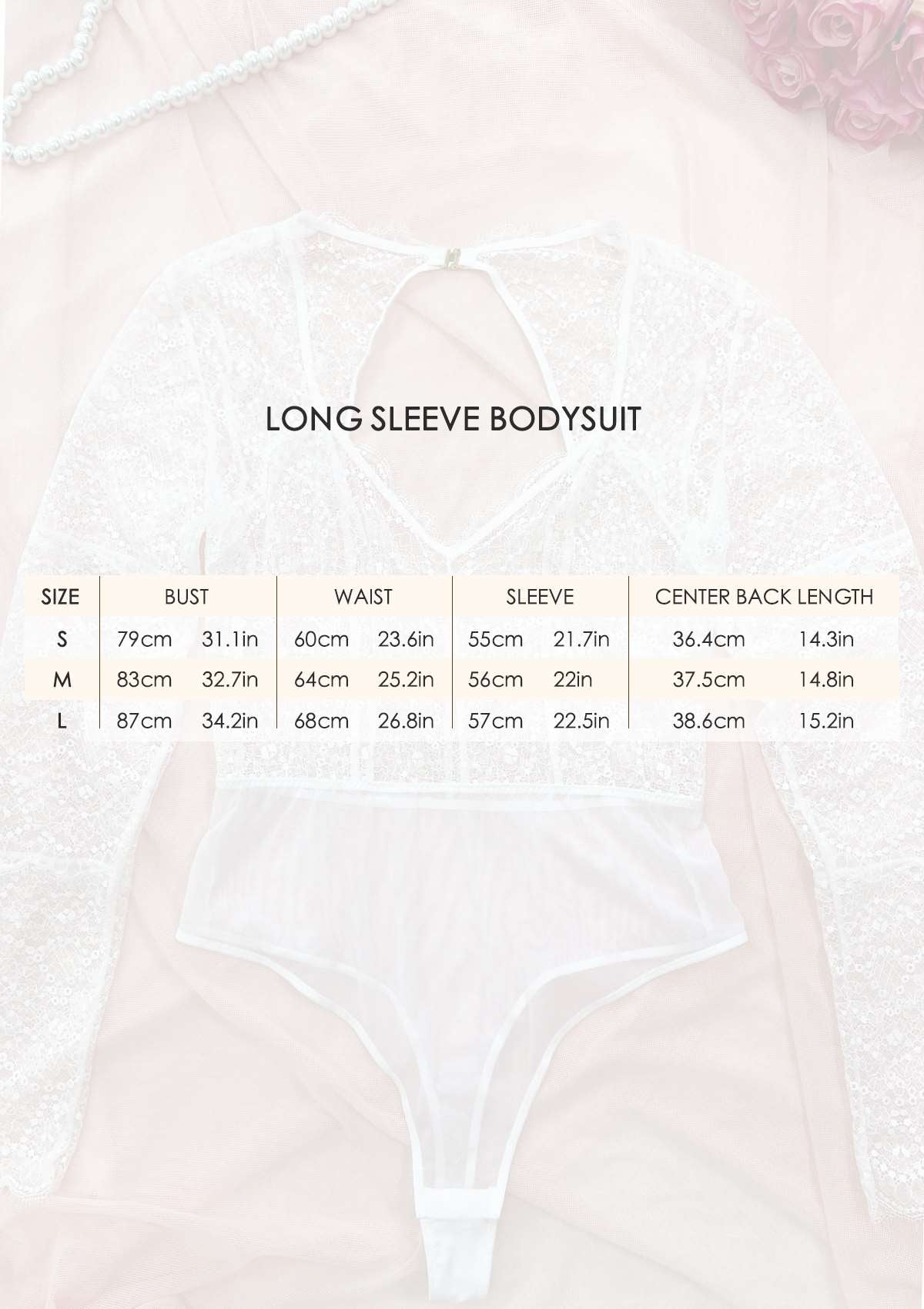 HSIA Lace Long Sleeve Teddy