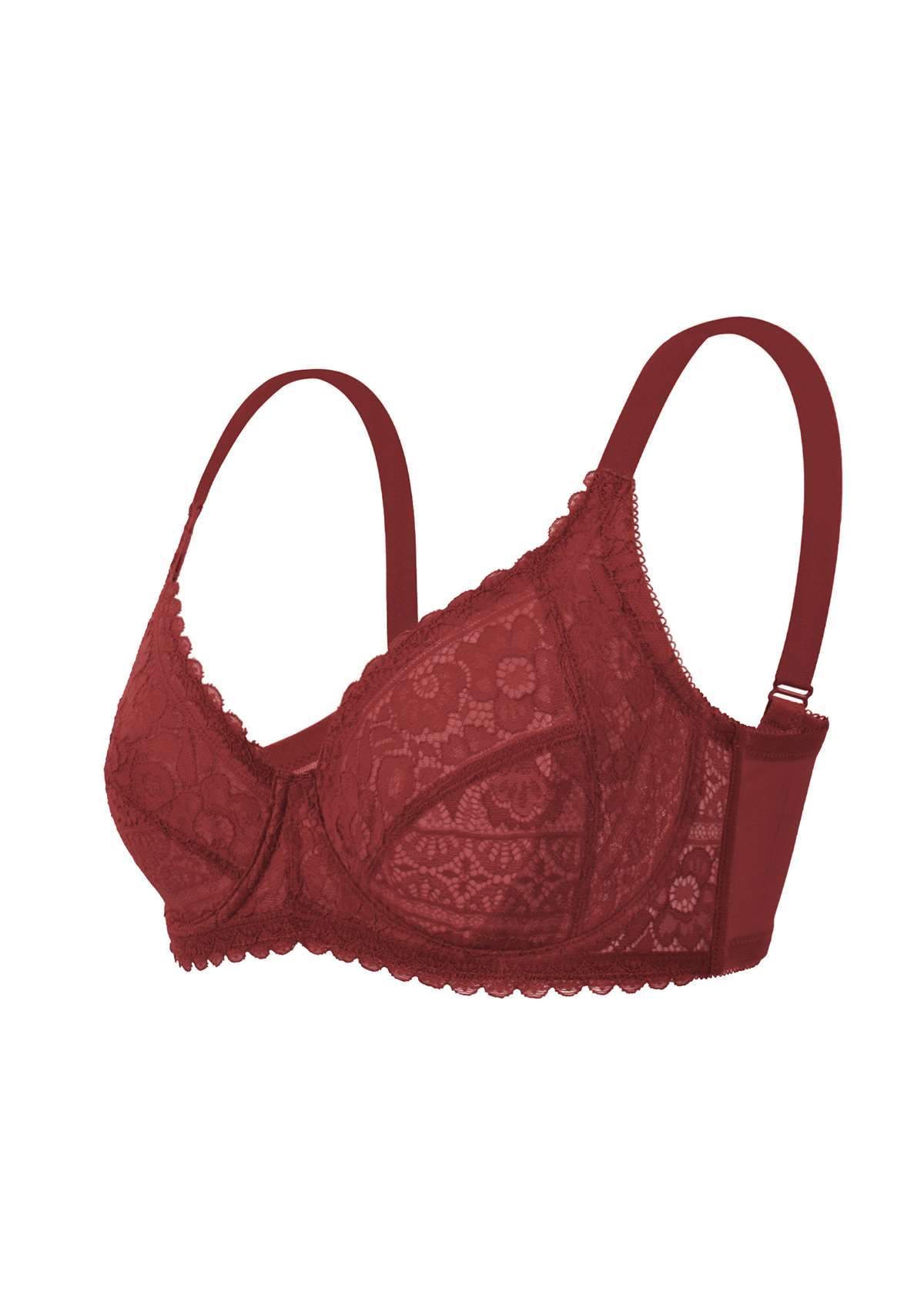 HSIA Leaf Flower Lace Unlined Bra