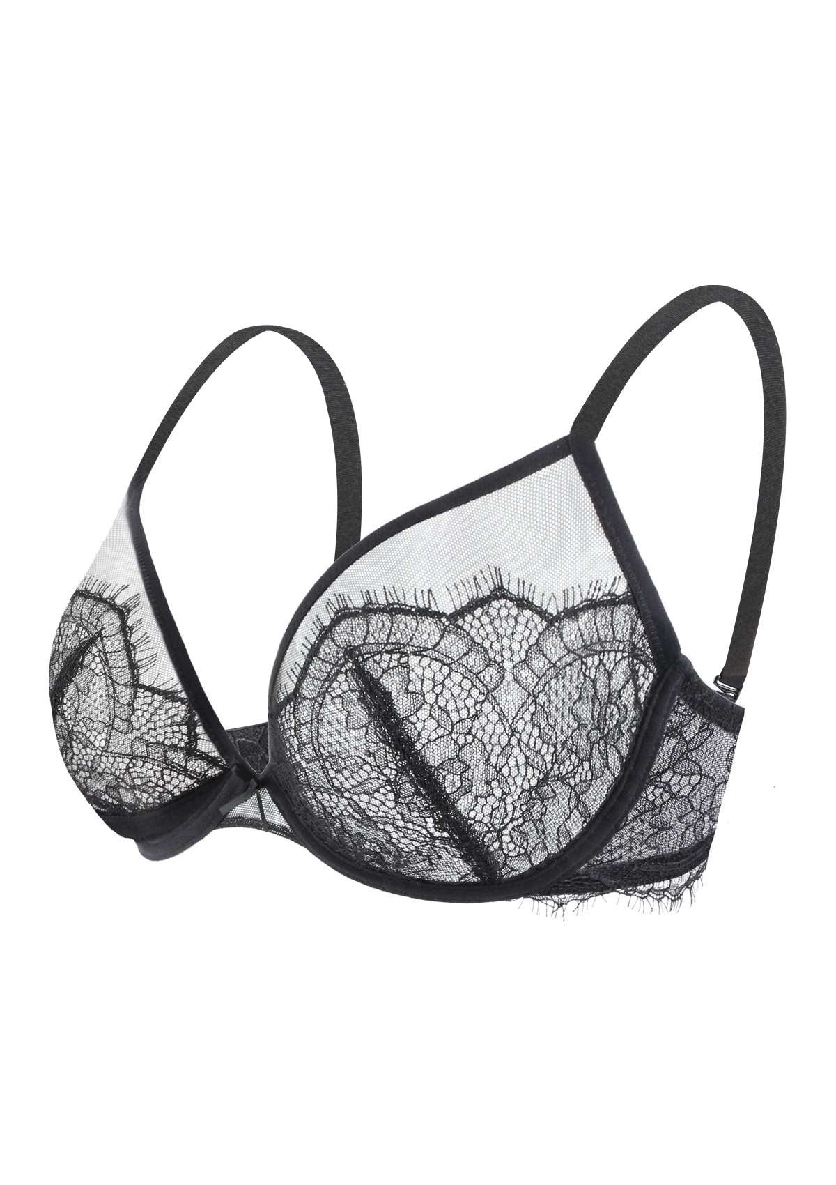 HSIA Mesh Eyelash Trim Unlined Bra