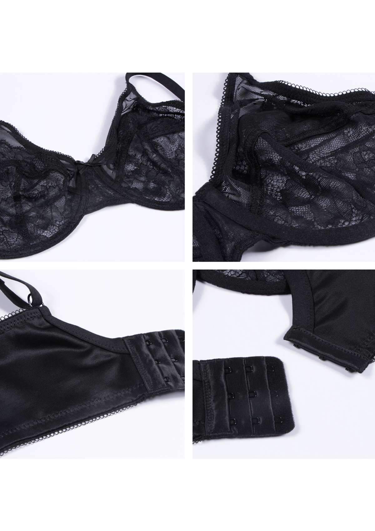 Enchante Black Lace Underwire Bra