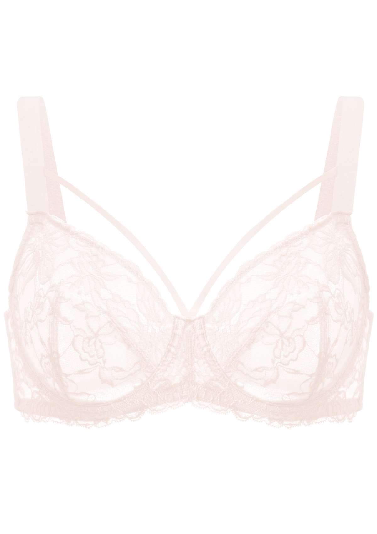 Pretty In Petals Pink Unlined Strappy Lace Bra