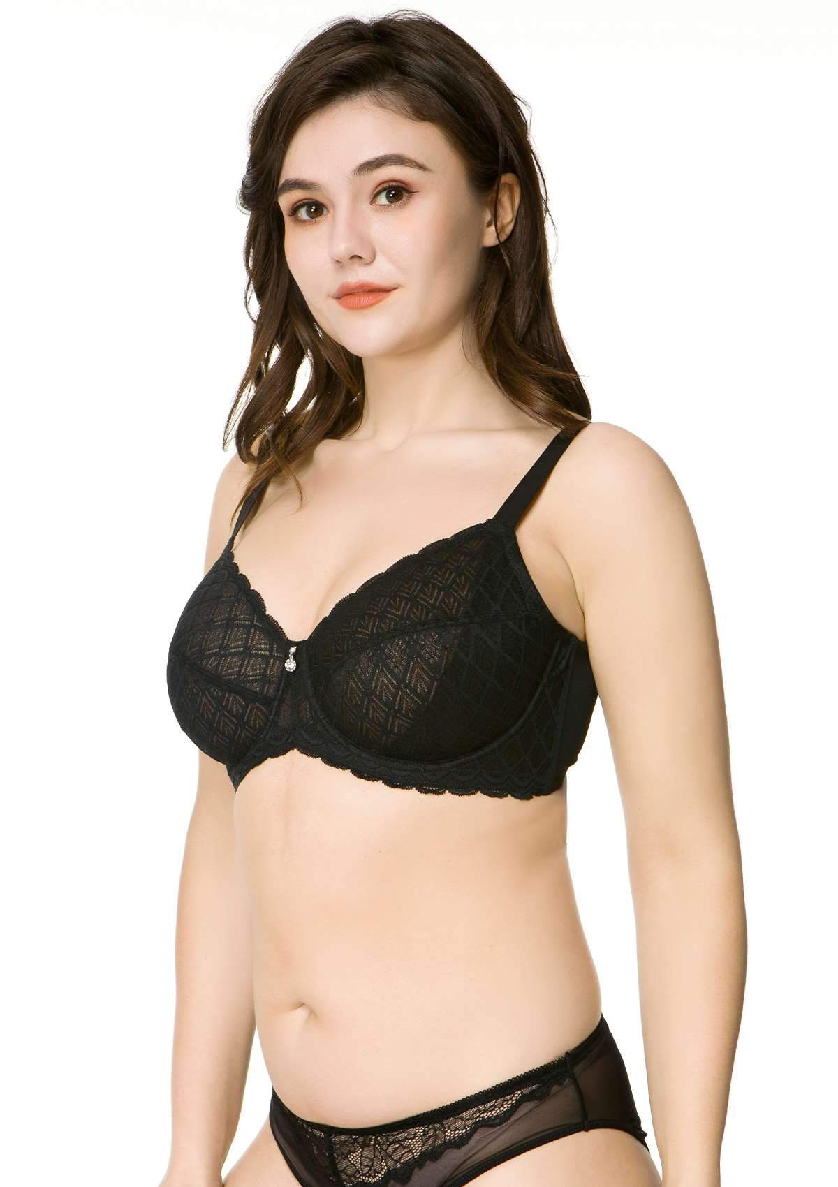 HSIA Plaid Lace Underwire Bra