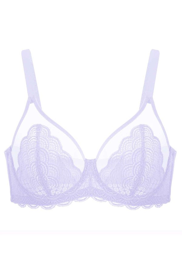 Mermaid Scales Lace Purple Unlined Bra