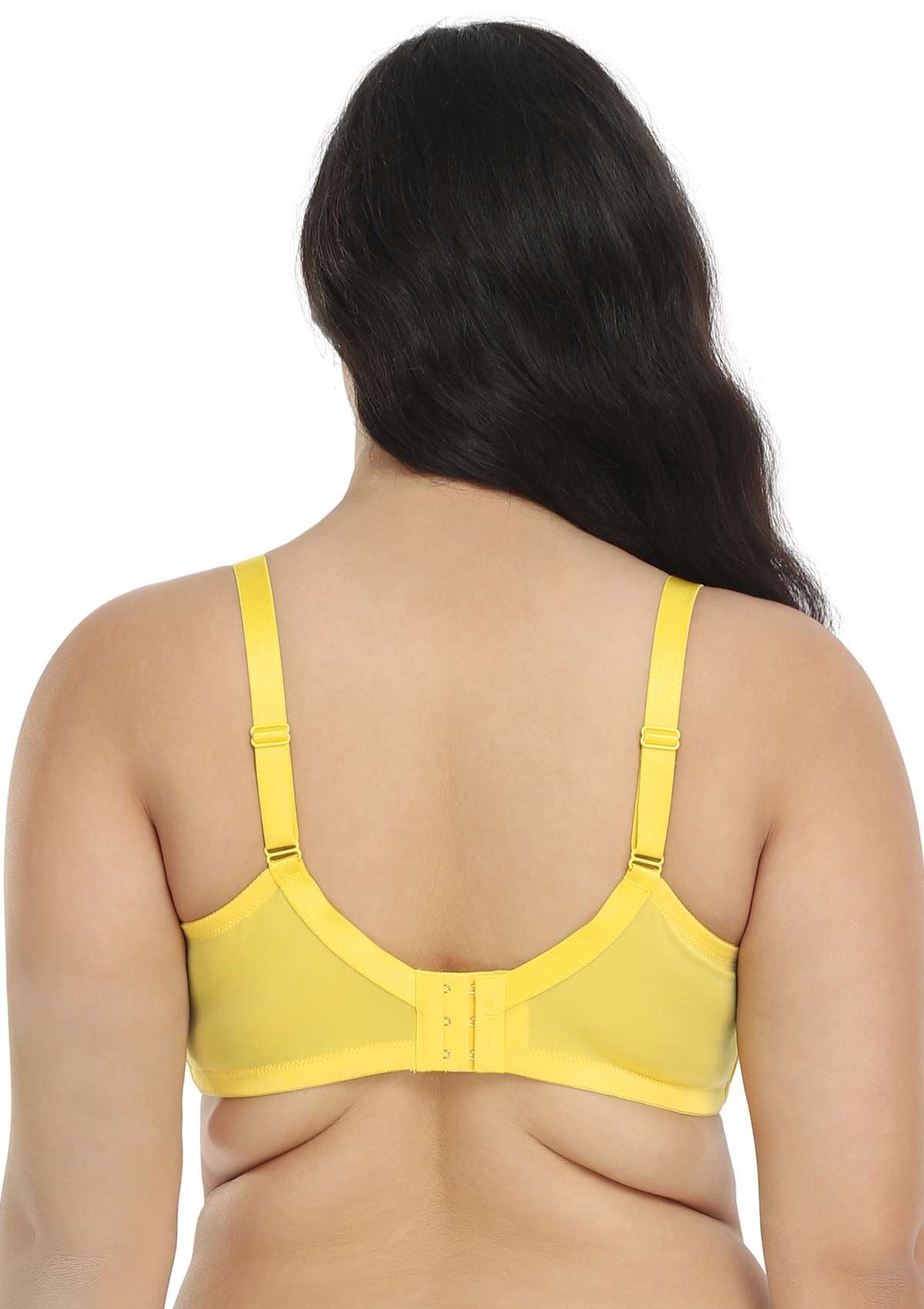 Pretty In Petals Bright Yellow Unlined Strappy Lace Bra