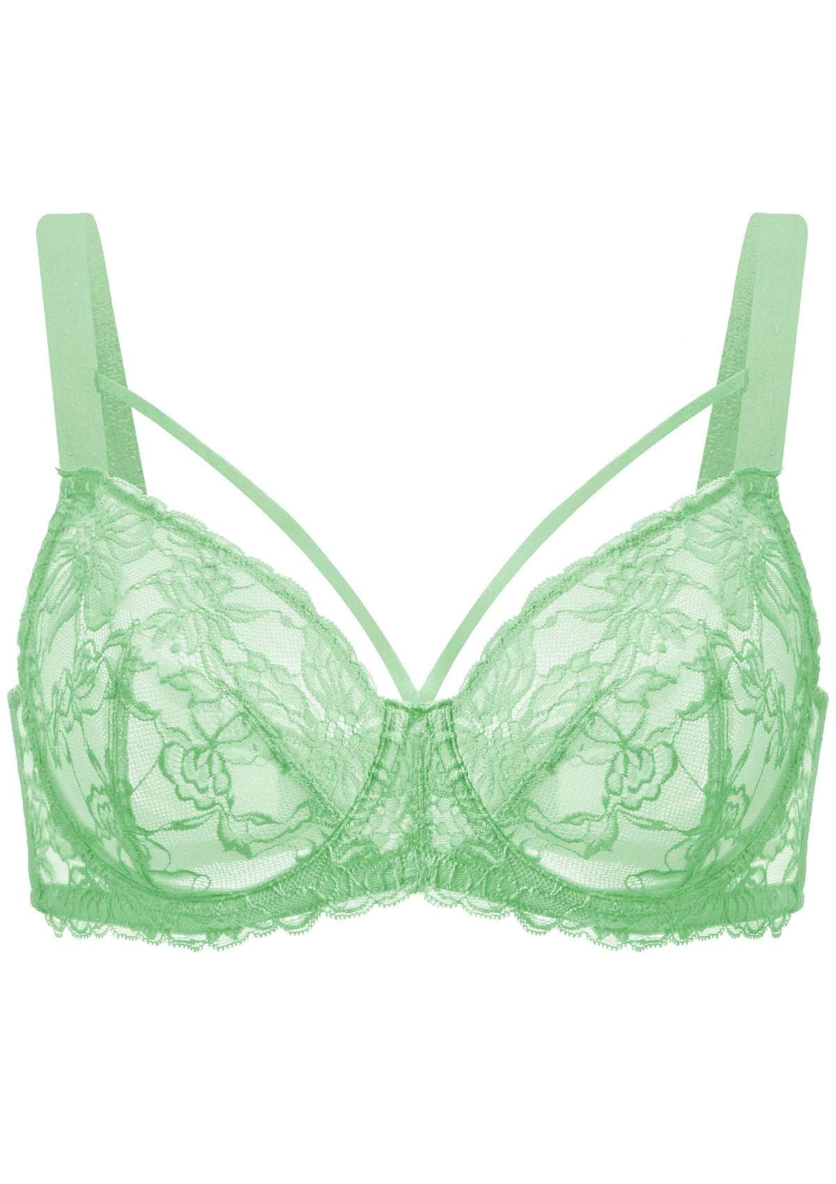 Pretty In Petals Bright Yellow Unlined Strappy Lace Bra