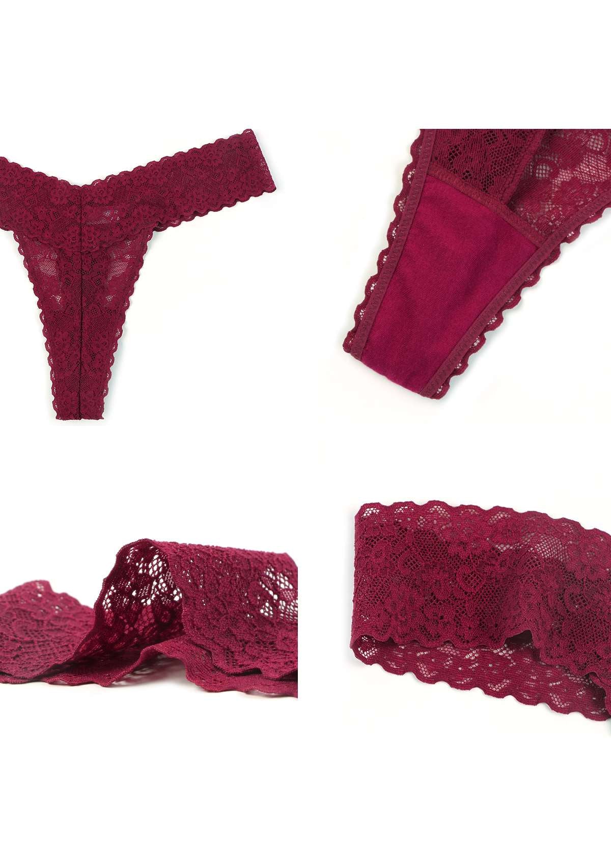 HSIA Soft Sexy Lace Cheeky Thong Underwear