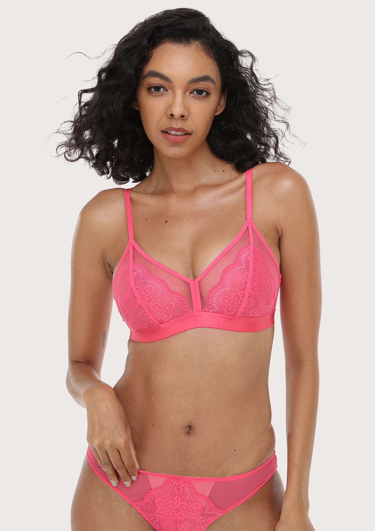 HSIA Wireless Lace Triangle Bra